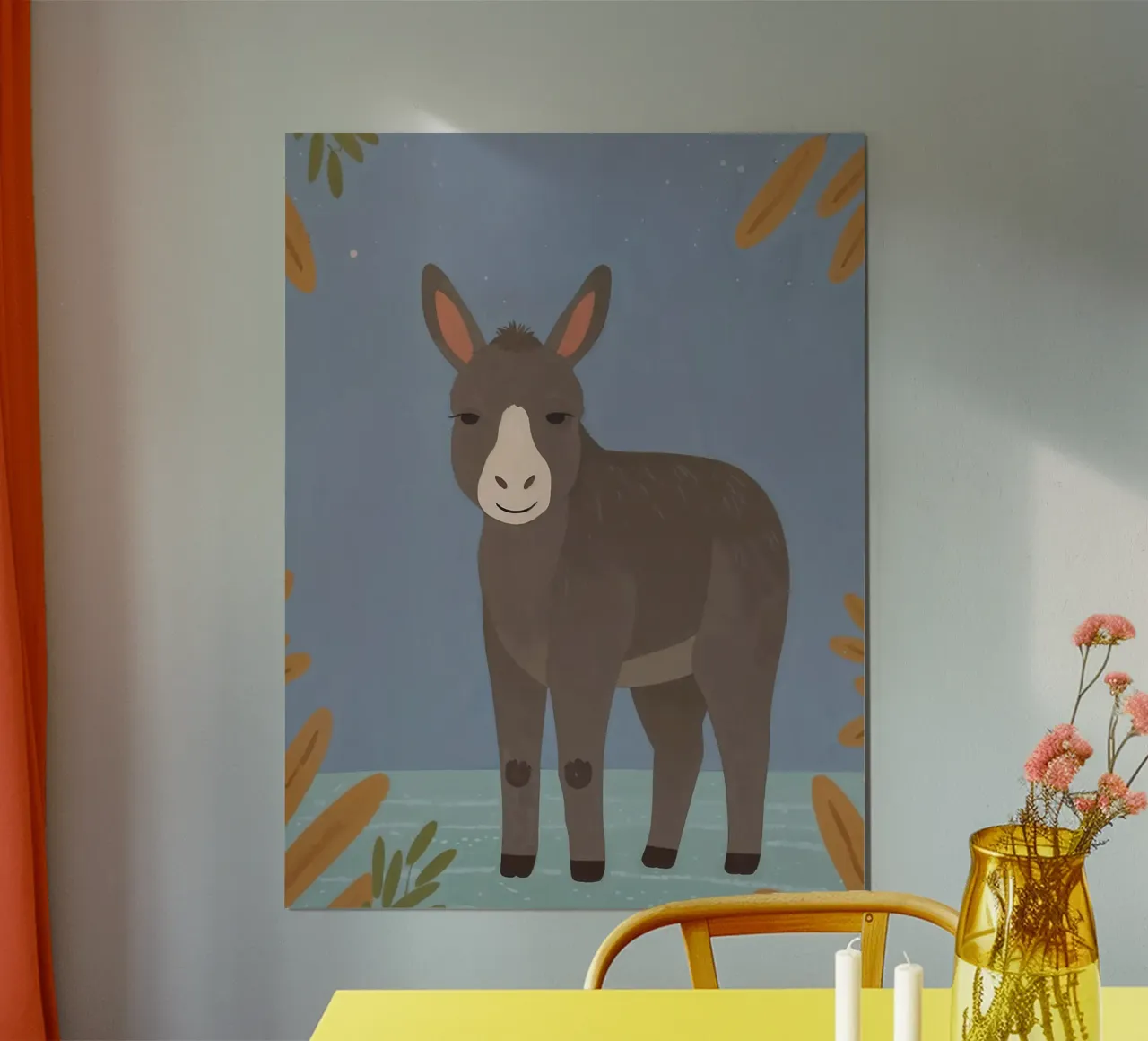 Asino amichevole poster con telaio in plastica da SnoopyAnimals