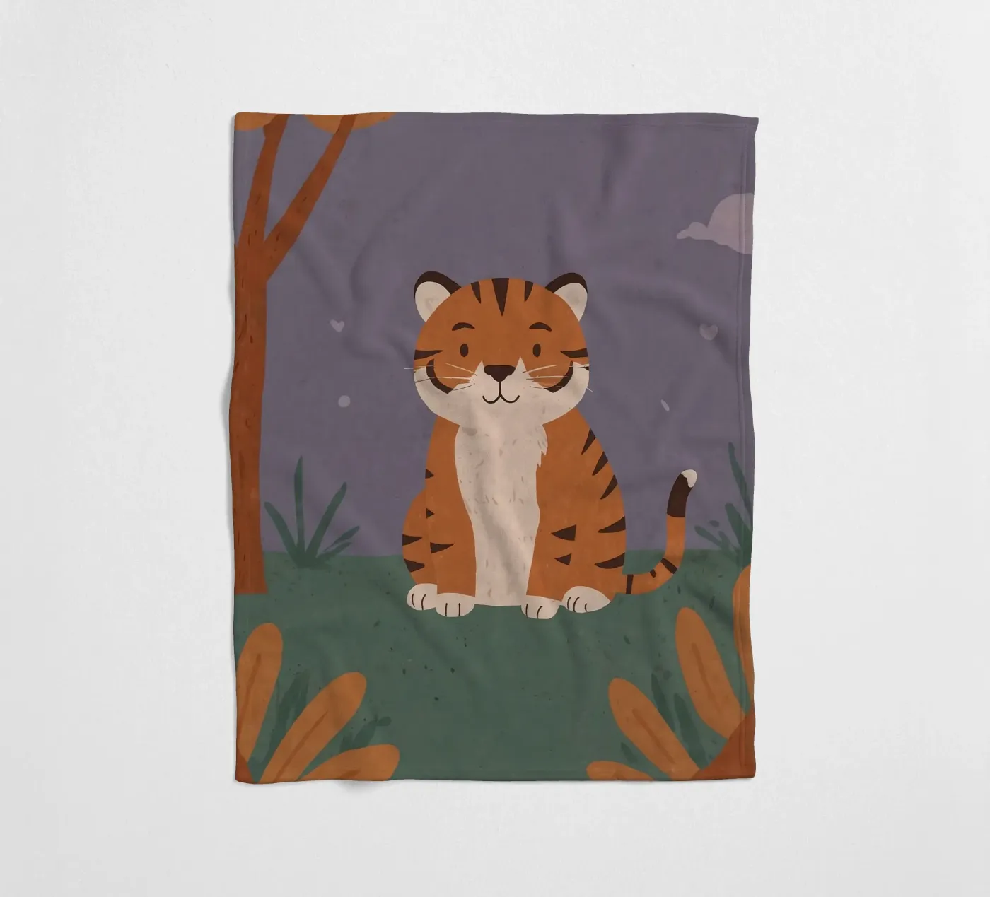 Friendly Tiny Tiger fleece blanket by SnoopyAnimals