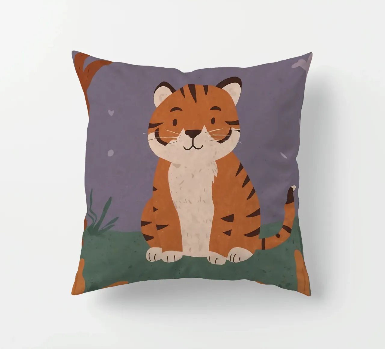 Friendly Tiny Tiger decorative cushion by SnoopyAnimals