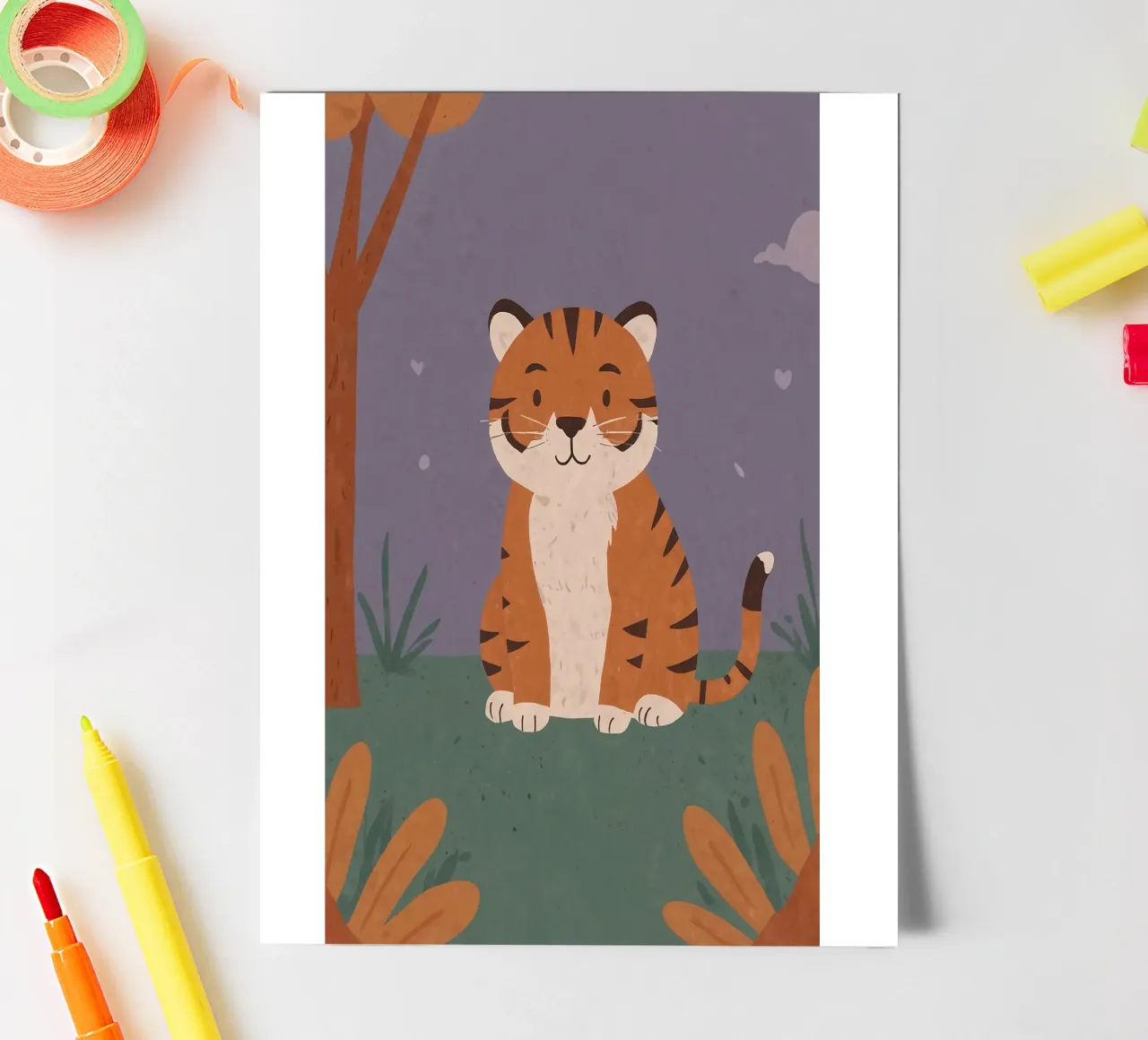 Friendly Tiny Tiger sticker sheet by SnoopyAnimals