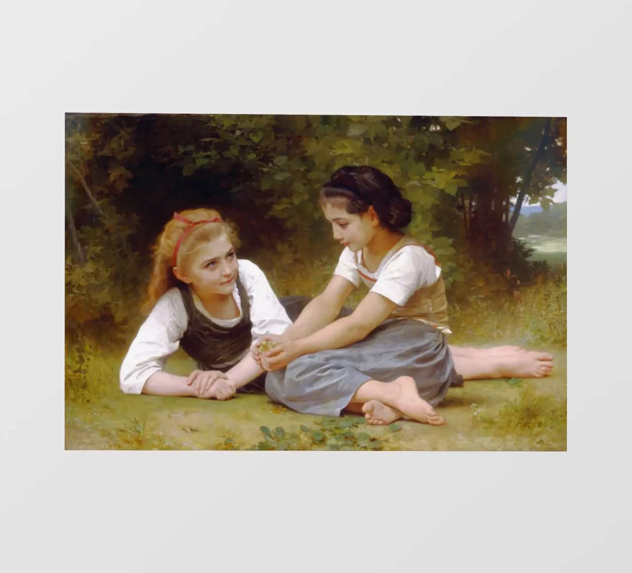 William-Adolphe Bouguereau - The Nut Gatherers backlit film by Timeless Artworks