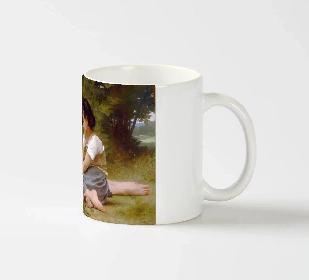 William-Adolphe Bouguereau - I raccoglitori di noci tazza in ceramica da Timeless Artworks