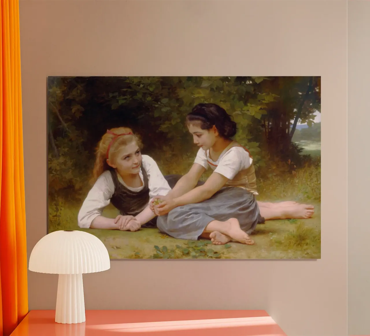 William-Adolphe Bouguereau - I raccoglitori di noci poster da Timeless Artworks