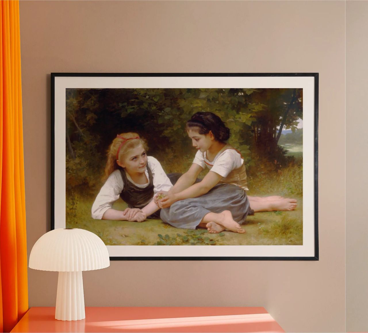 William-Adolphe Bouguereau - I raccoglitori di noci poster da Timeless Artworks