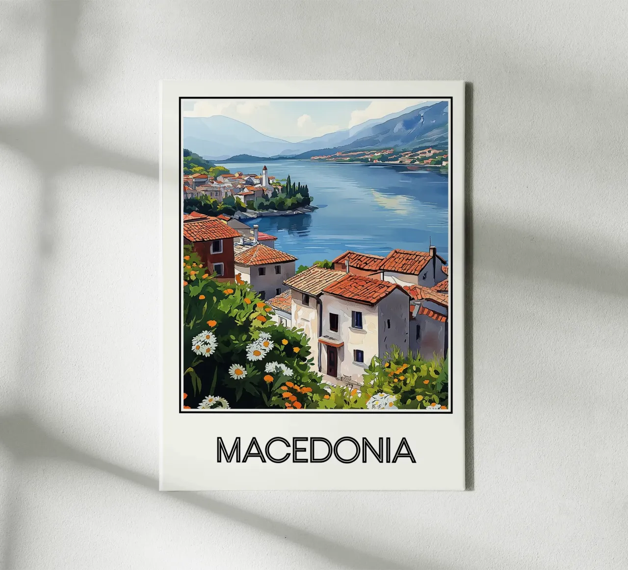 Macedonië canvas met Baklijst van Frame the World