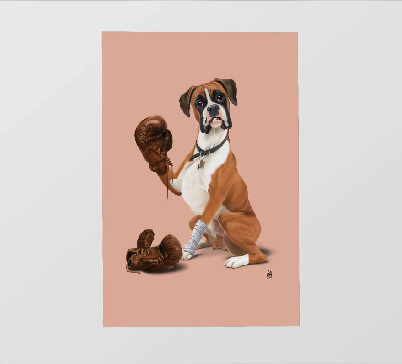 The Boxer (Colour) pellicola backlit da Rob Art | Illustration