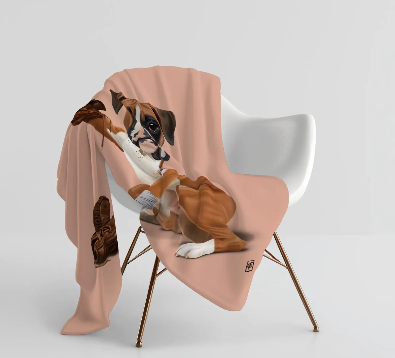 The Boxer (Colour) coperta in pile da Rob Art | Illustration