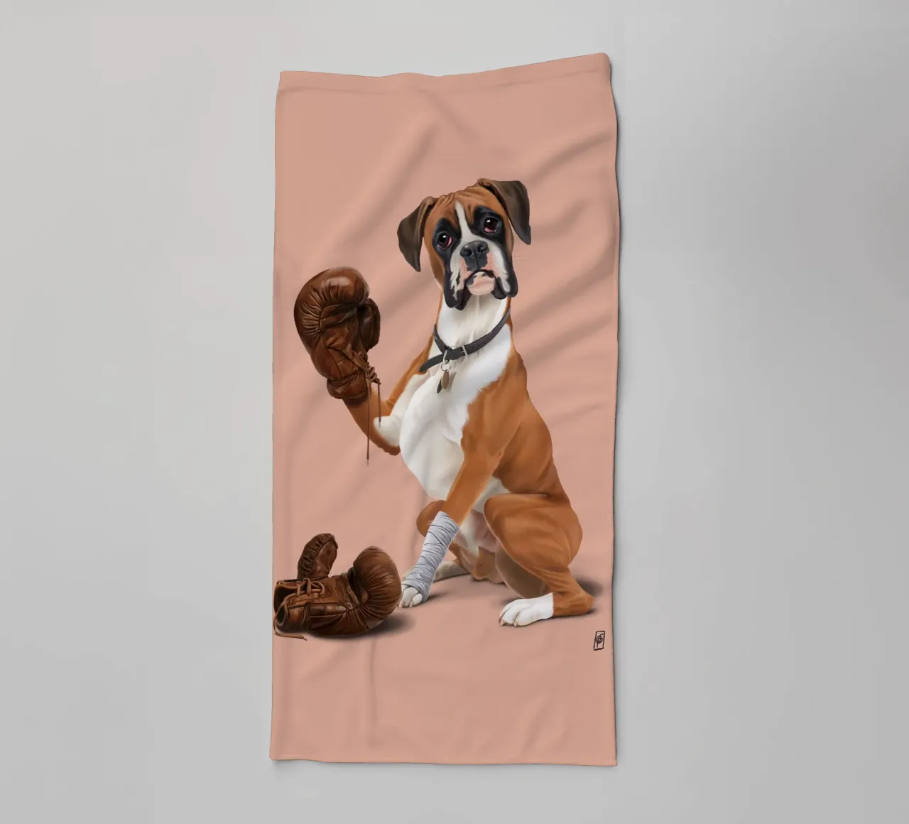 The Boxer (Colour) asciugamano da bagno da Rob Art | Illustration