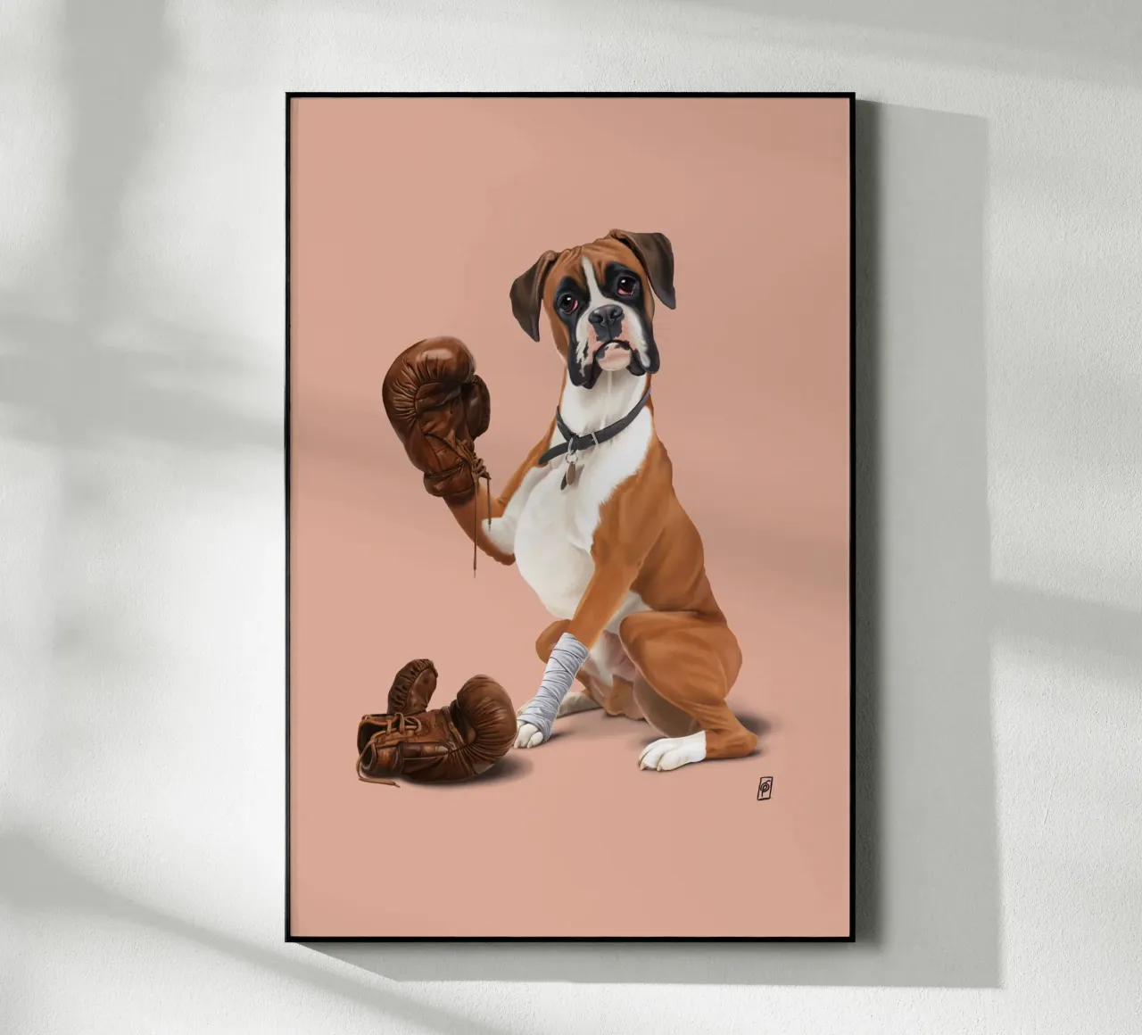 The Boxer (Colour) plexiglass da Rob Art | Illustration