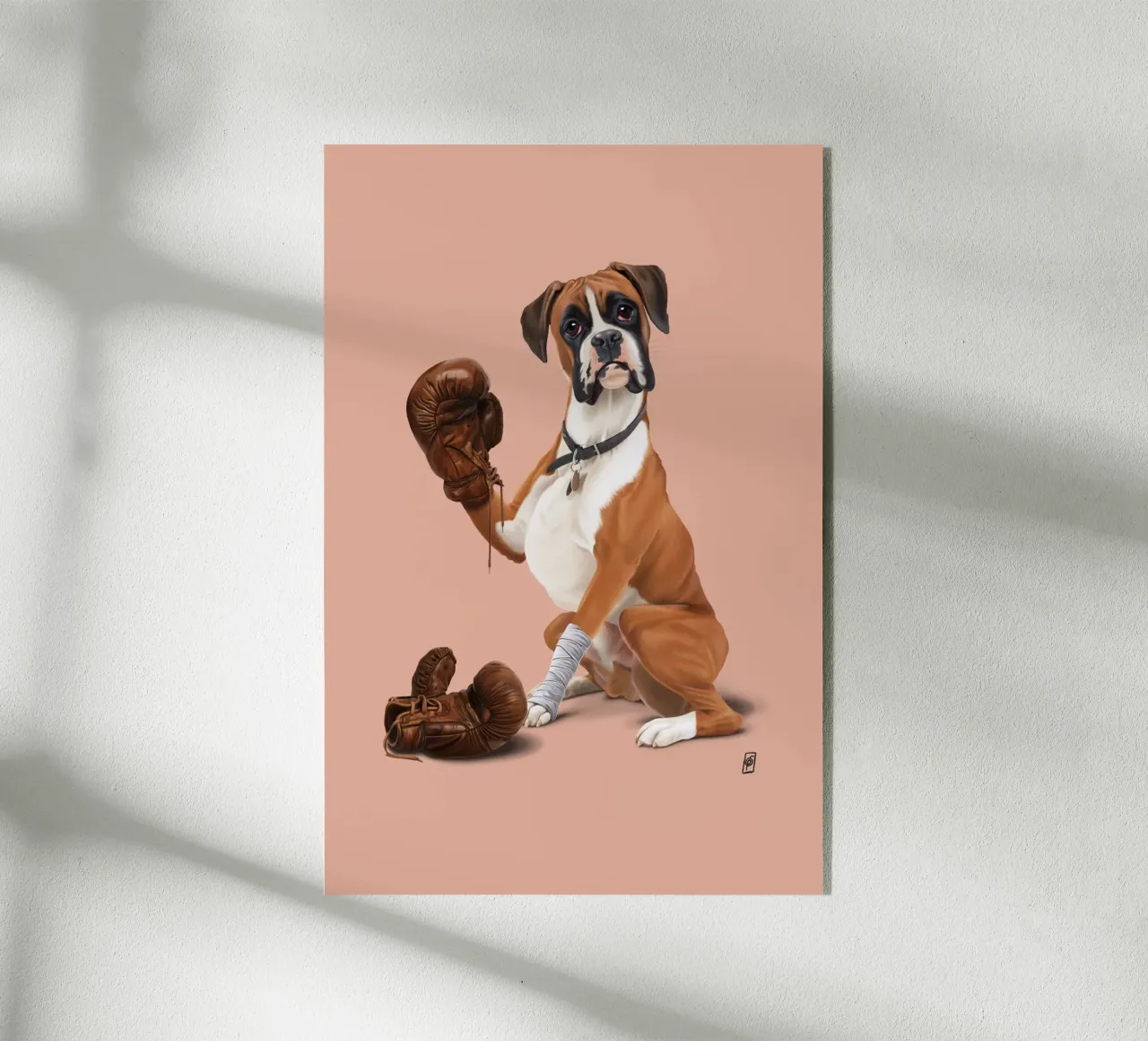 The Boxer (Colour) plexiglass da Rob Art | Illustration