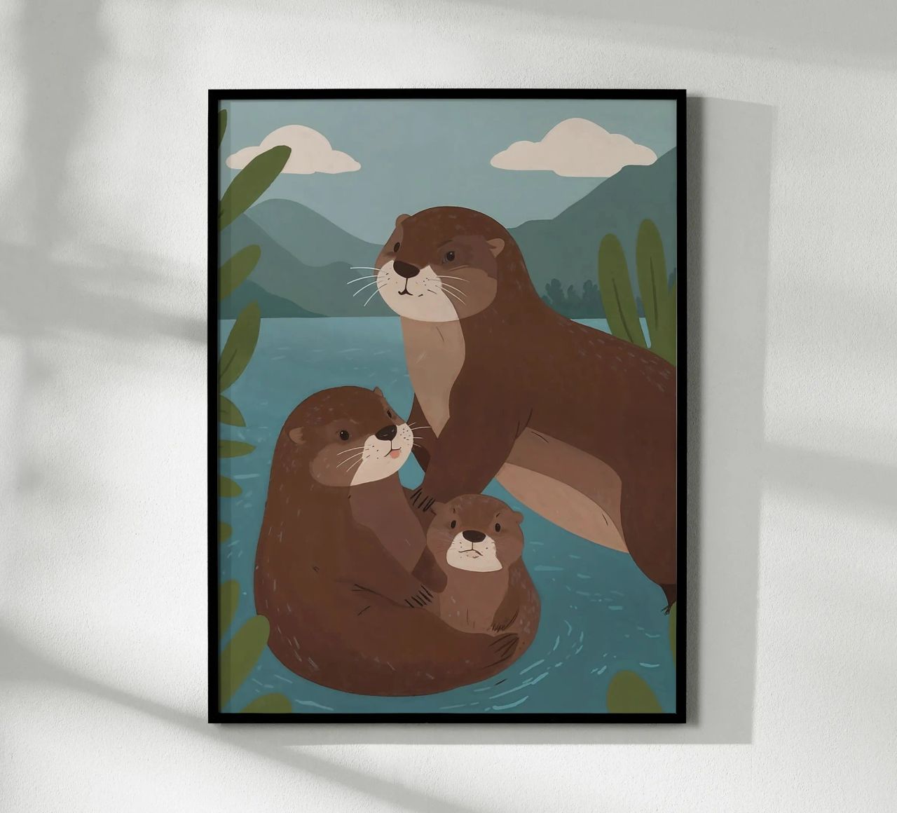 Famiglia di lontre amichevoli poster da SnoopyAnimals