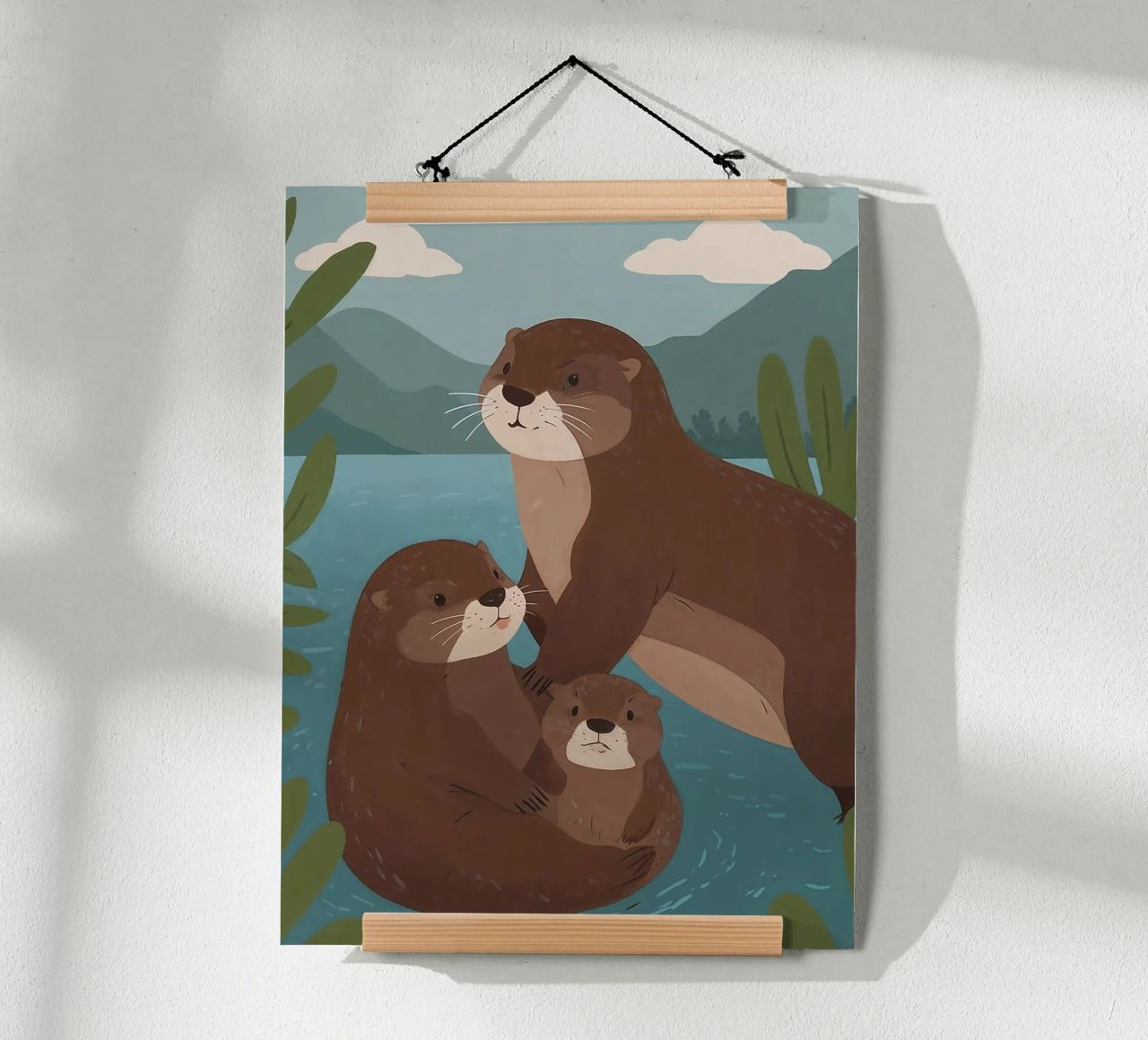 Famiglia di lontre amichevoli poster da SnoopyAnimals