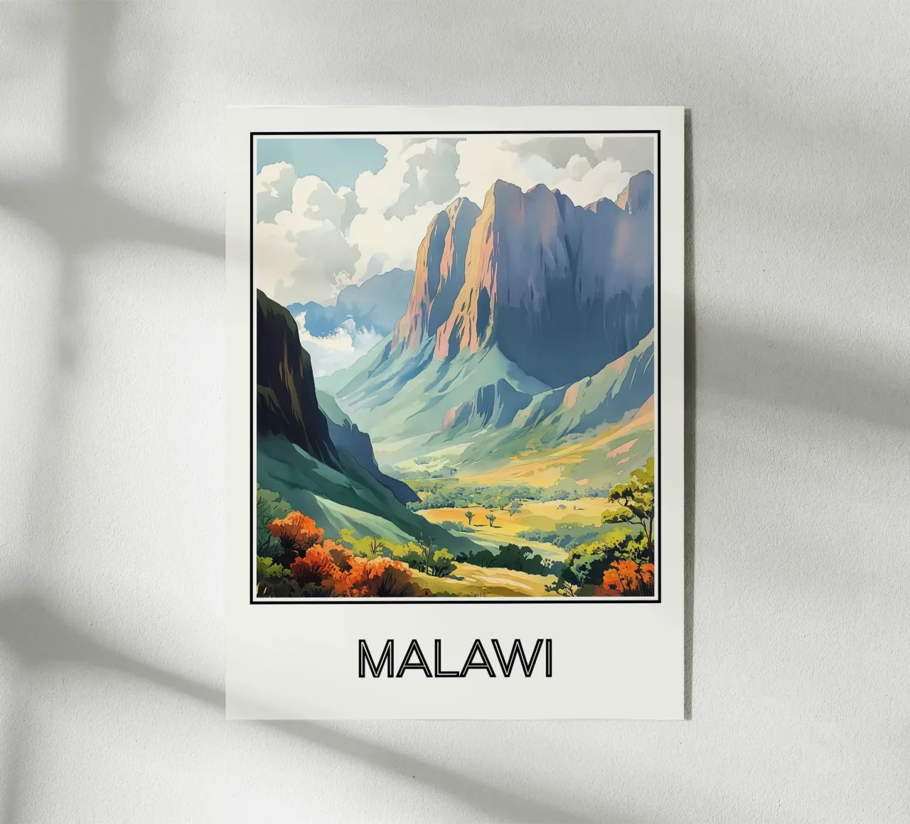 Affiche Malawi plexiglass da Frame the World