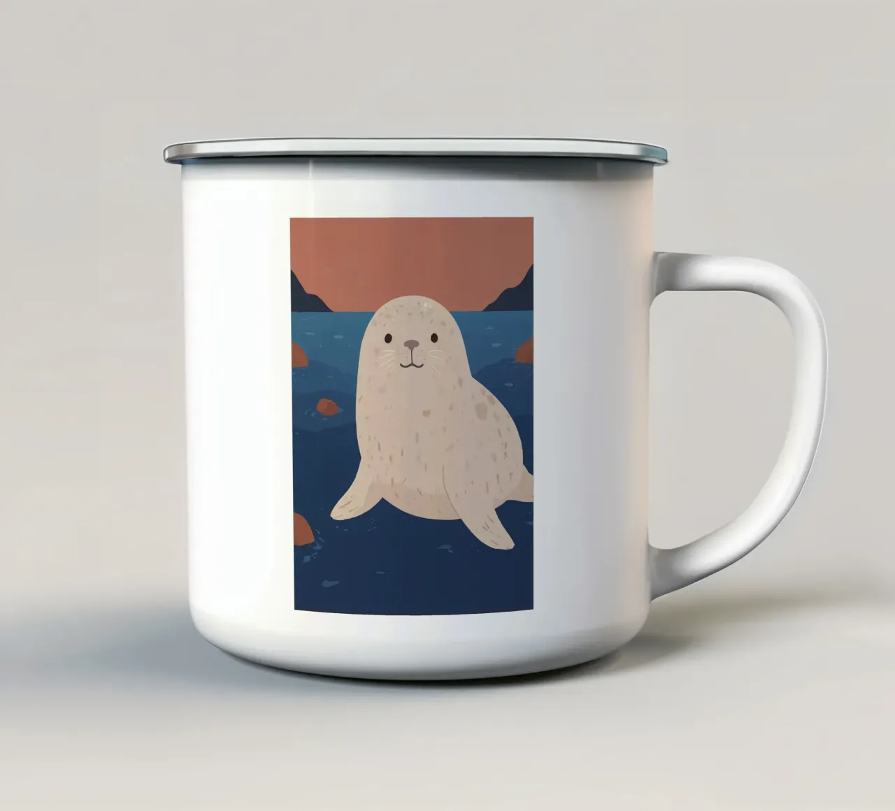 Freundschaftssiegel Emaille Tasse von SnoopyAnimals