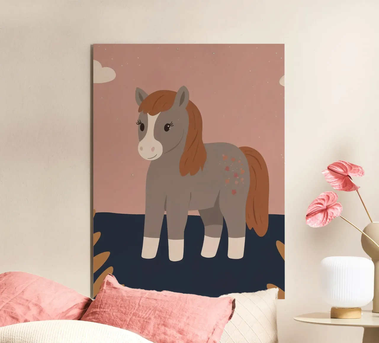 Pony amichevole alluminio dibond da SnoopyAnimals