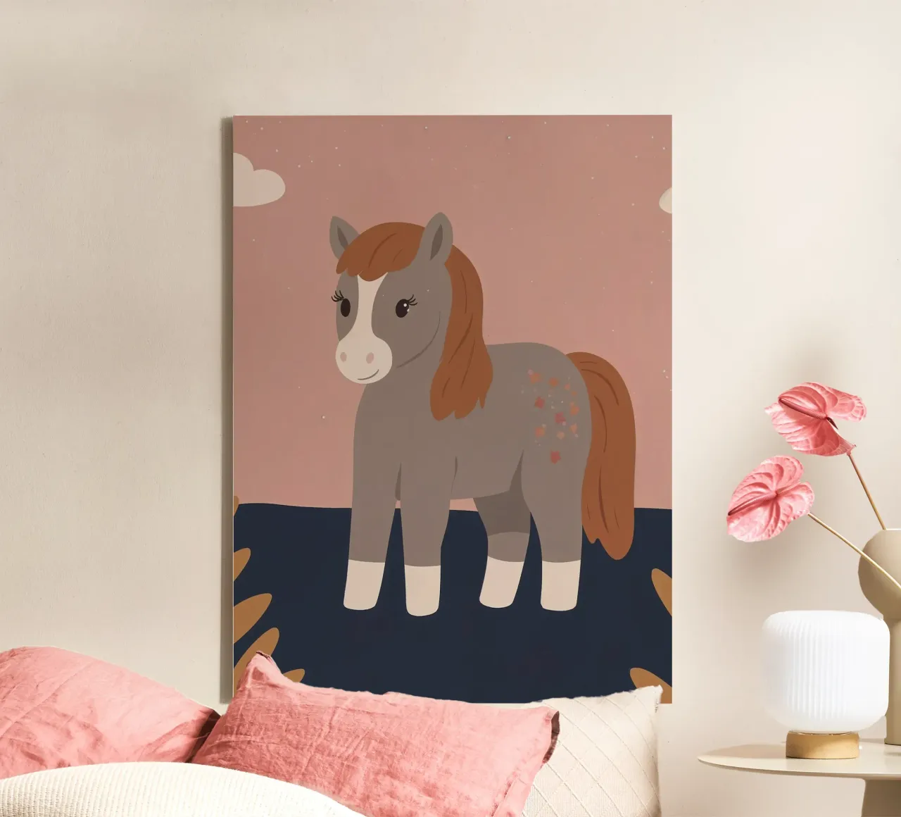 Pony amichevole tela con Cornice a cassetta da SnoopyAnimals