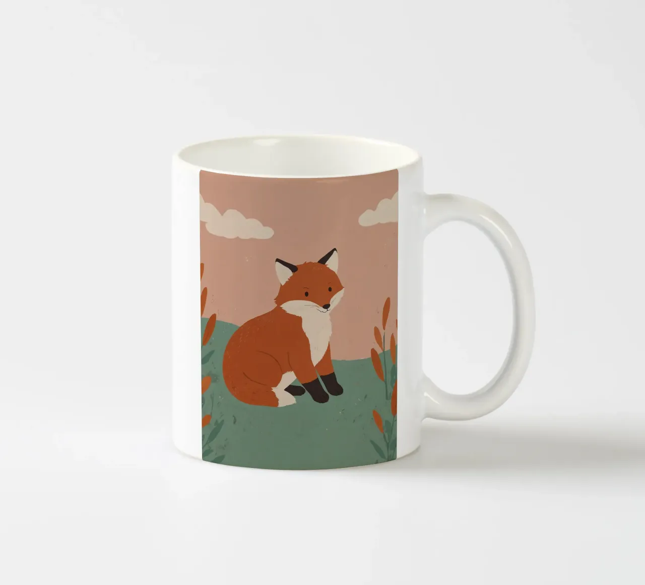 Friendly Fox ceramic mug by SnoopyAnimals