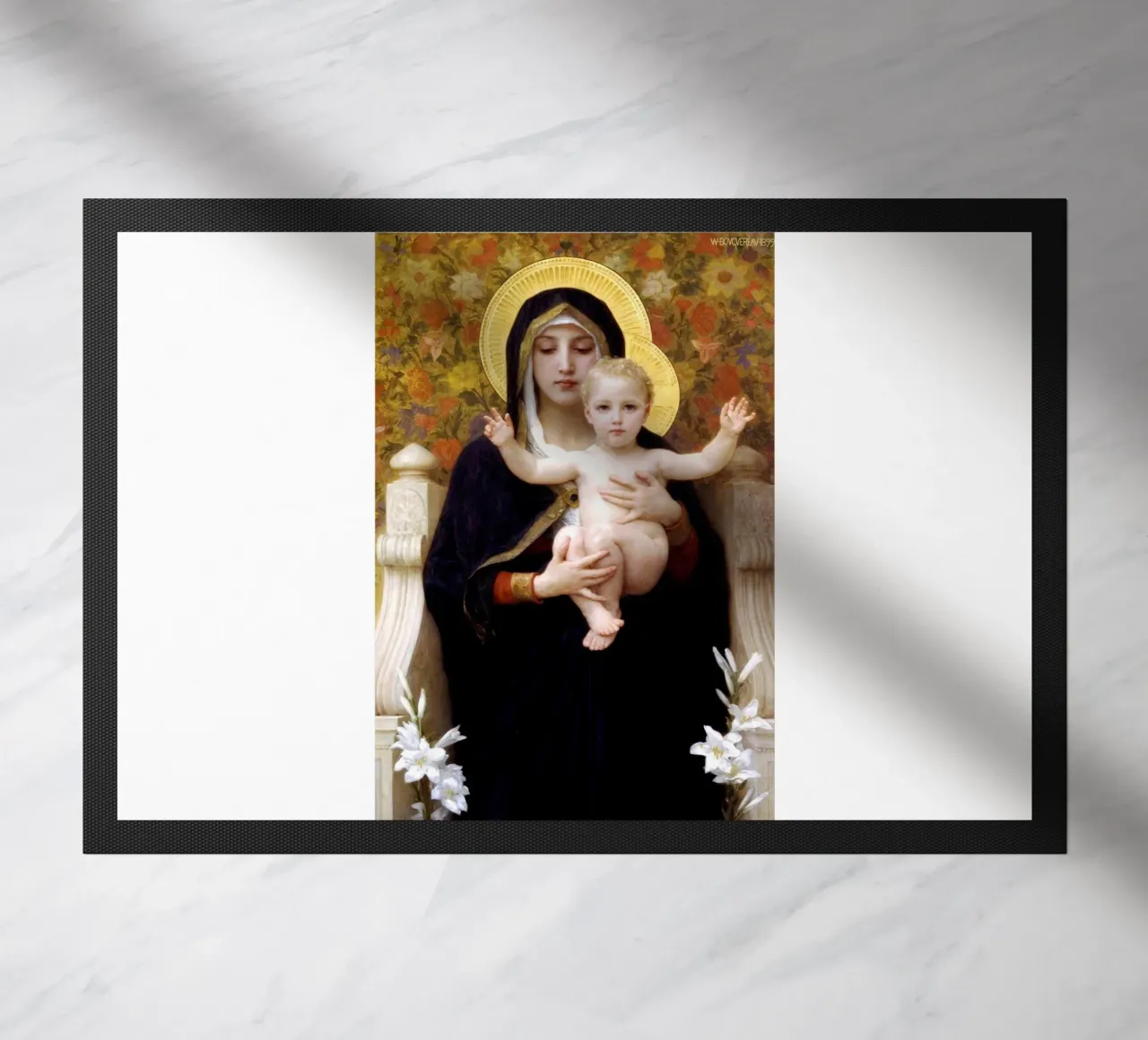 William-Adolphe Bouguereau La Vergine dei Gigli zerbino da Timeless Artworks
