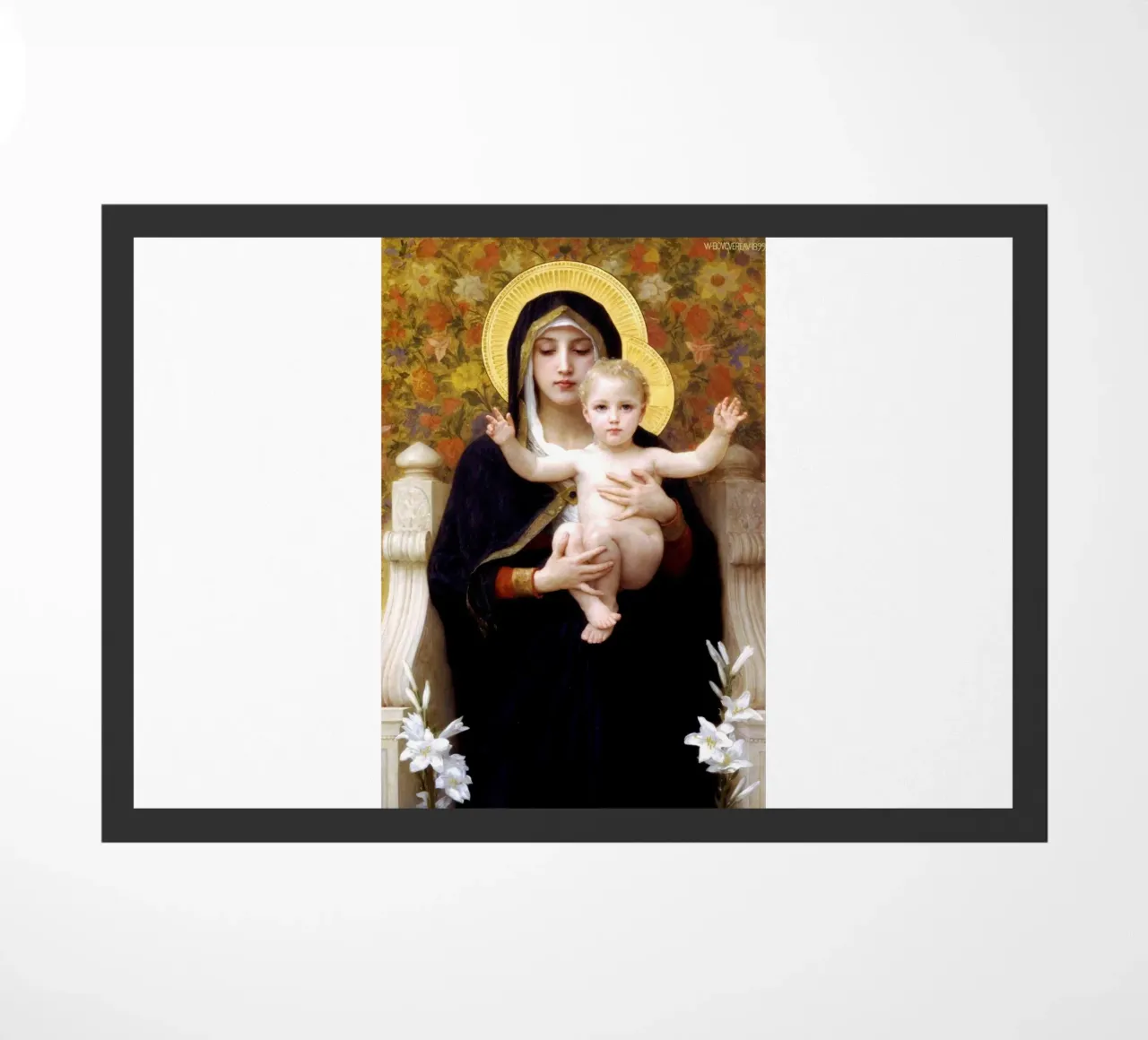 William-Adolphe Bouguereau La Vergine dei Gigli zerbino da Timeless Artworks