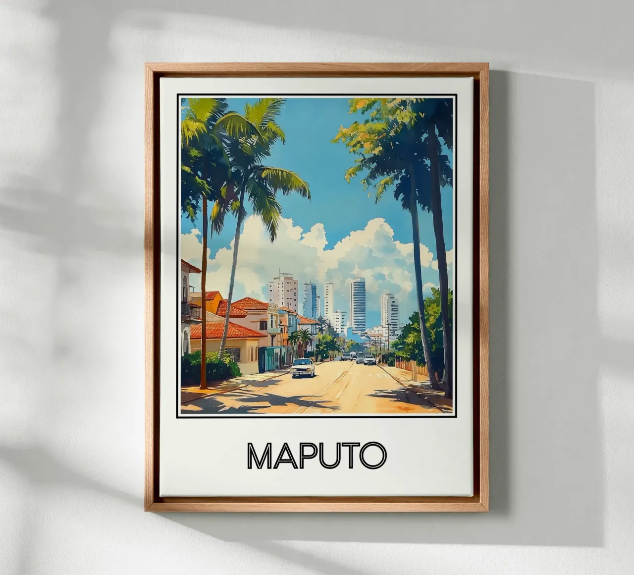 Maputo tela con Cornice a cassetta da Frame the World
