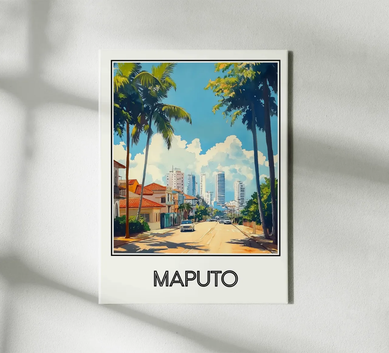 Maputo tela con Cornice a cassetta da Frame the World