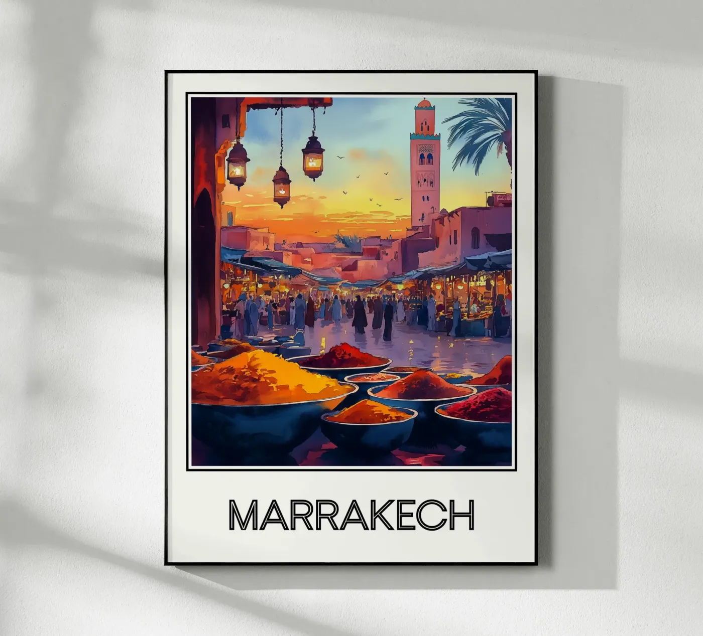 Affiche Marrakech Maroc plexiglass da Frame the World