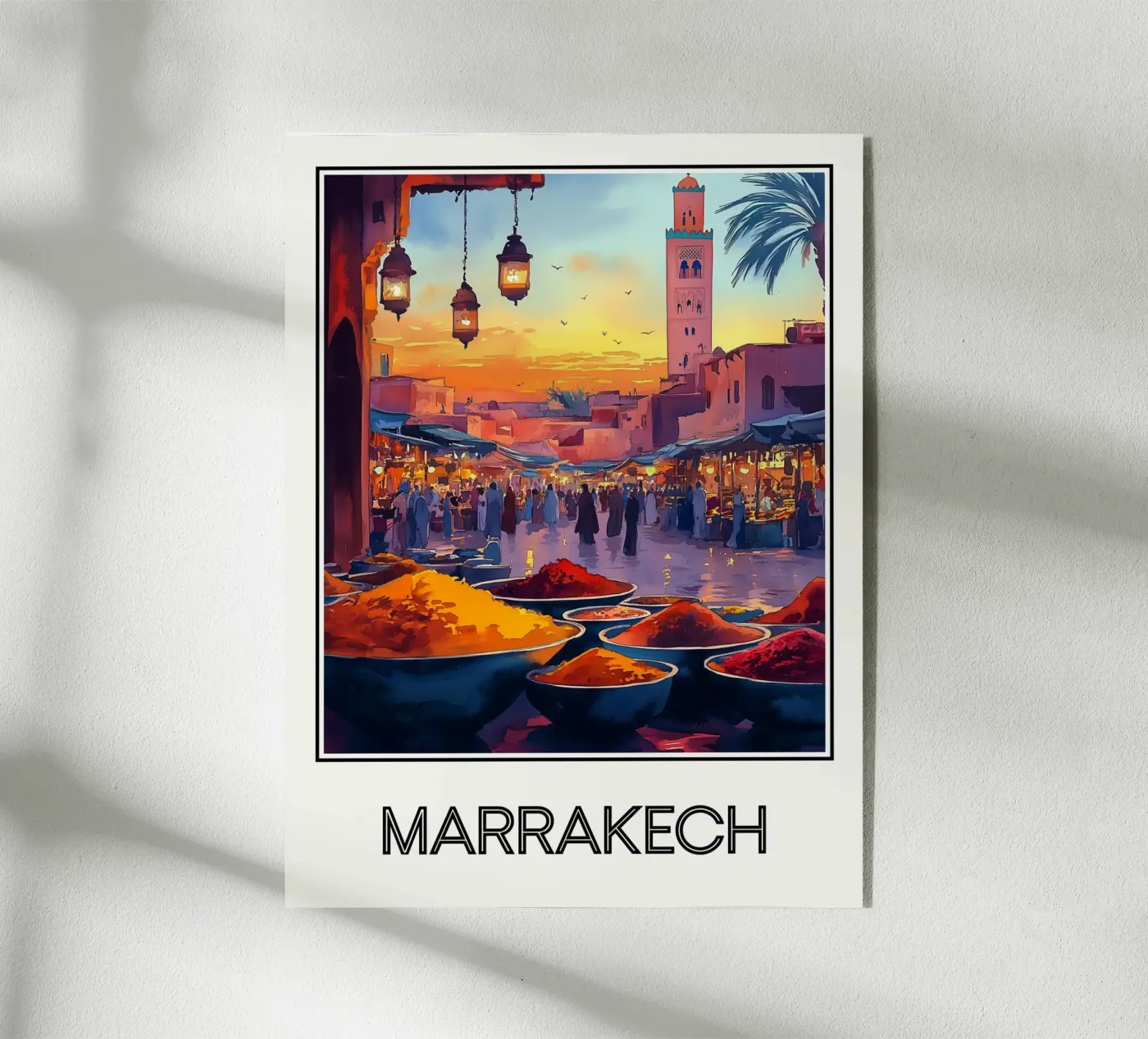 Affiche Marrakech Maroc plexiglass da Frame the World