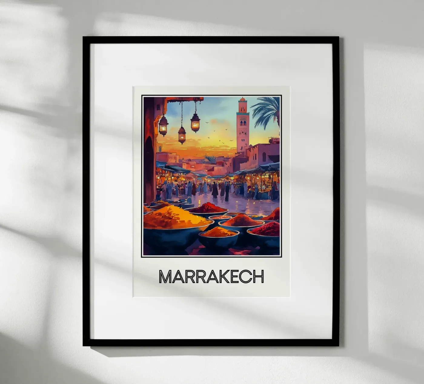 Affiche Marrakech Maroc poster de Frame the World