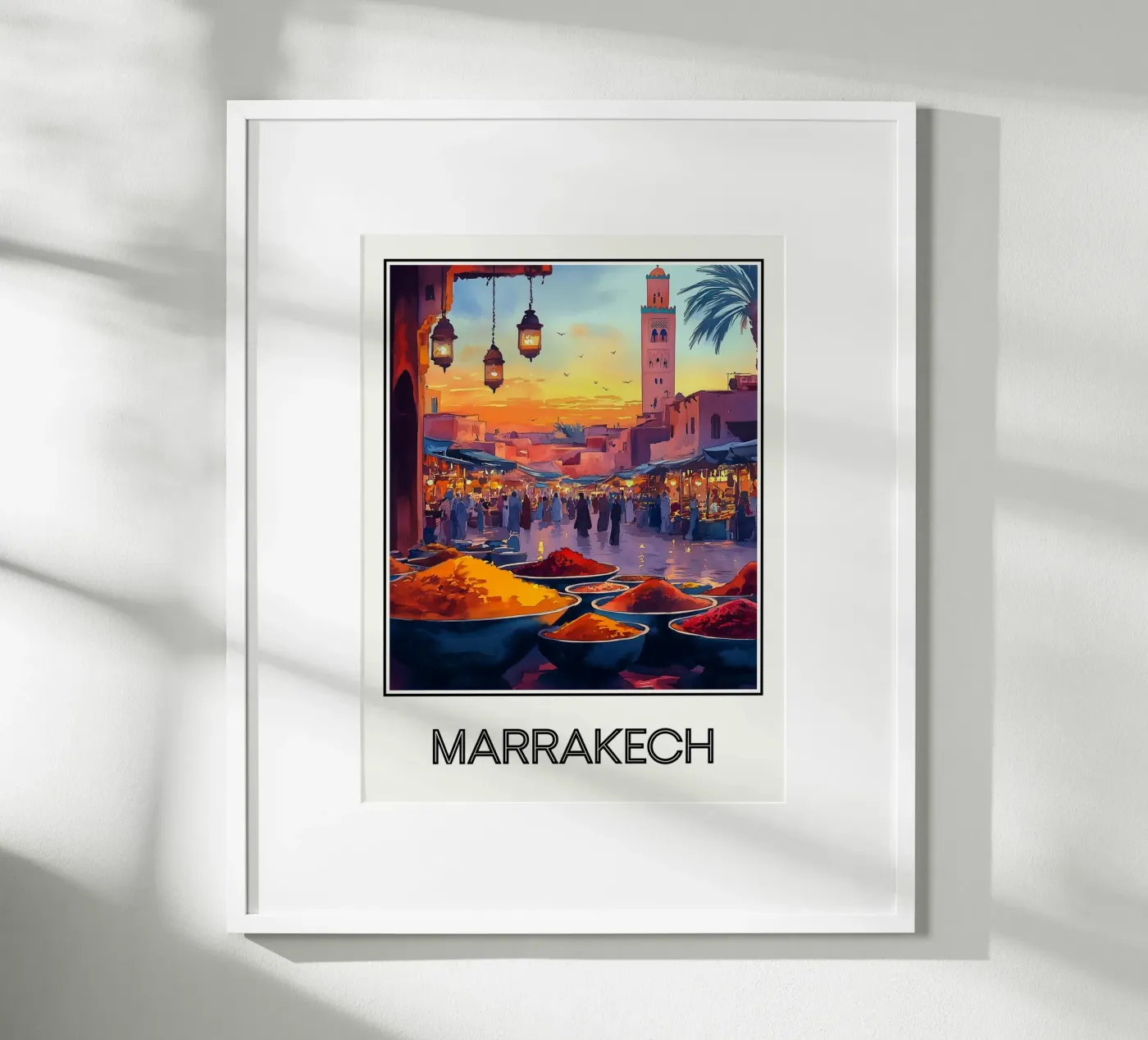 Affiche Marrakech Maroc poster de Frame the World