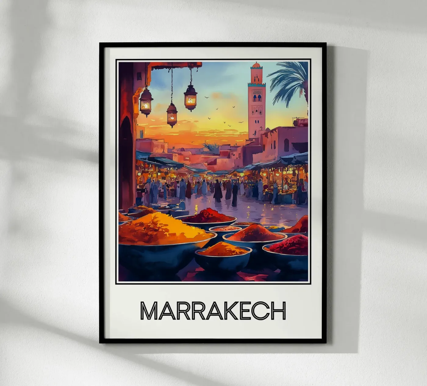 Affiche Marrakech Maroc poster de Frame the World