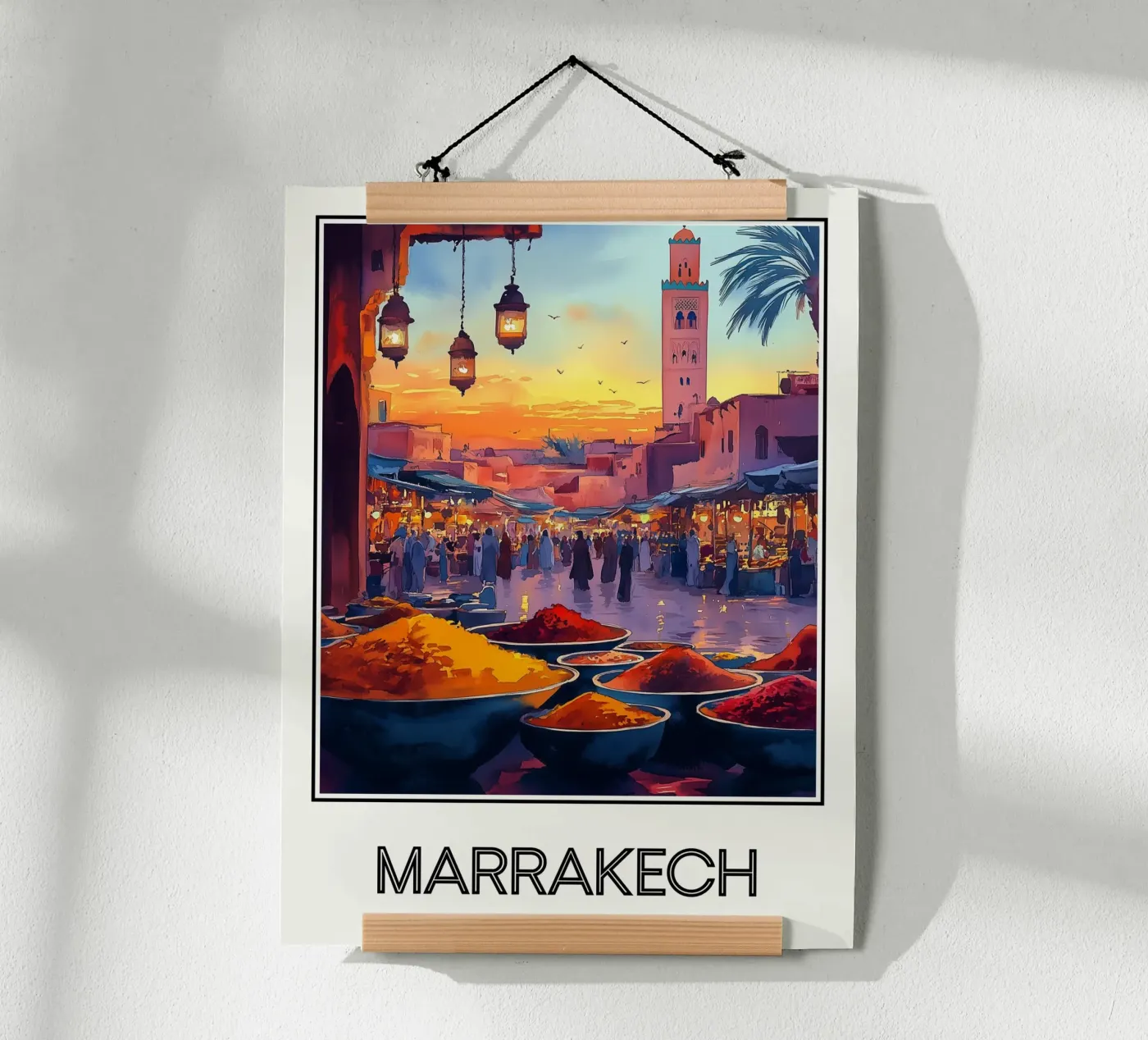 Affiche Marrakech Maroc poster de Frame the World