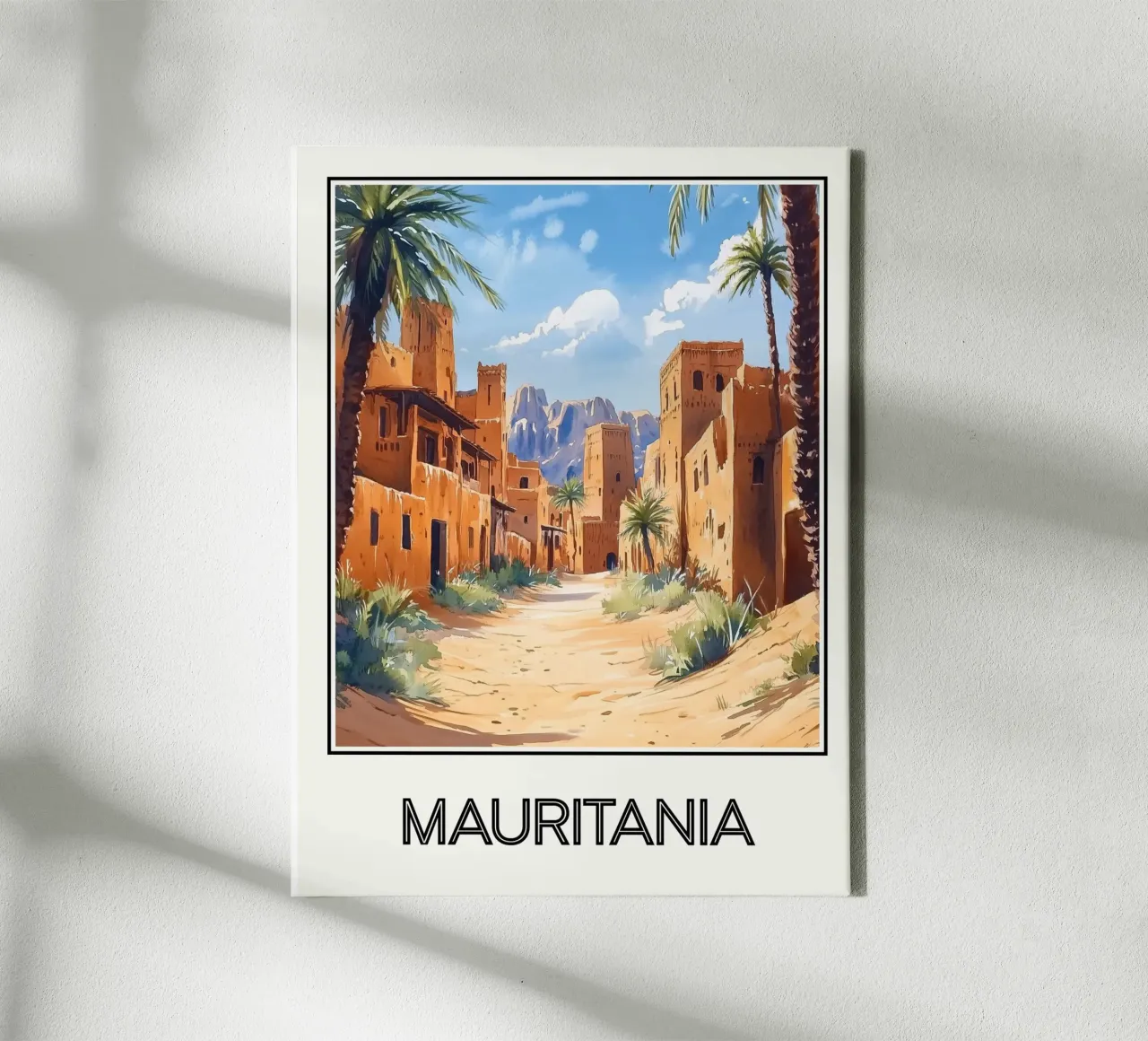 Mauritania tela con Cornice a cassetta da Frame the World