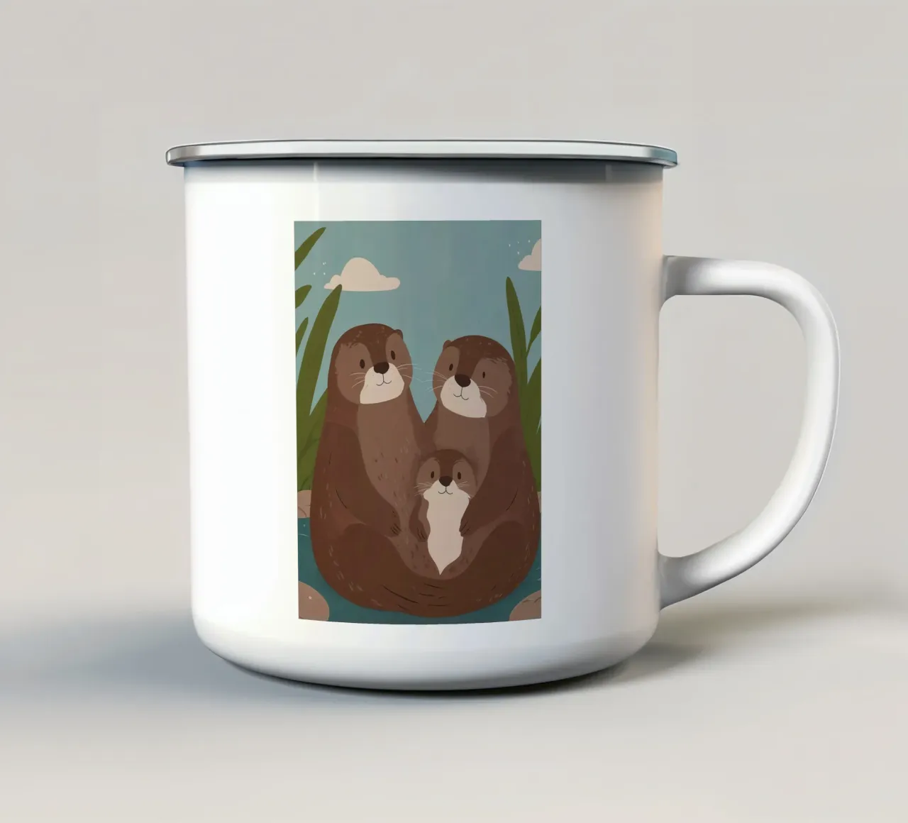 Lontre amichevoli tazza in smalto da SnoopyAnimals