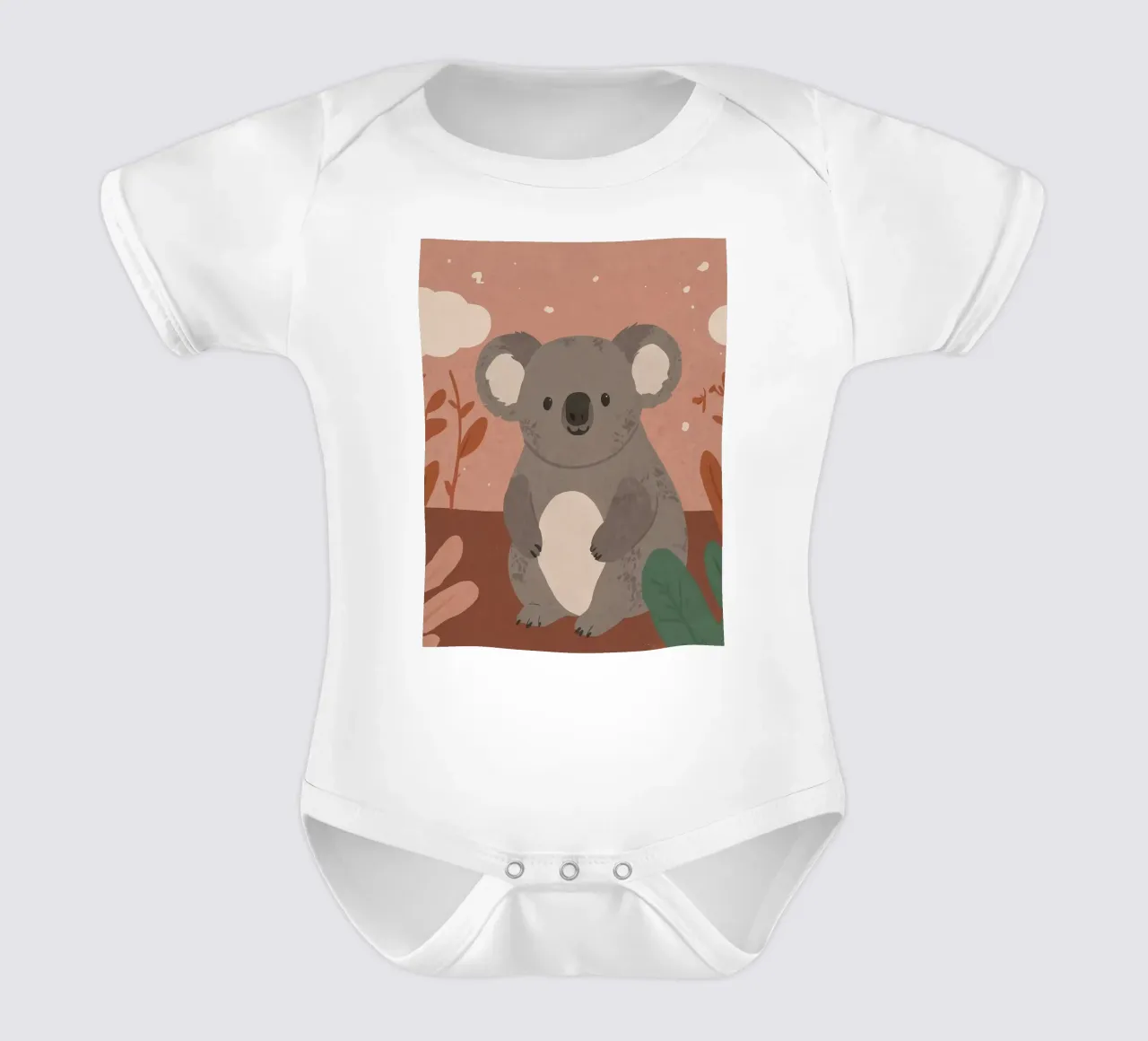 Koala amichevole body neonato maniche corte da SnoopyAnimals