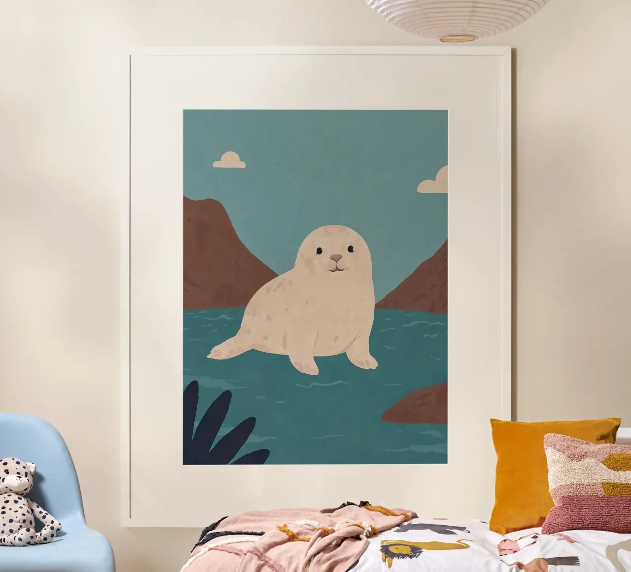 Simpática foca diminuta poster con marco de plástico de SnoopyAnimals