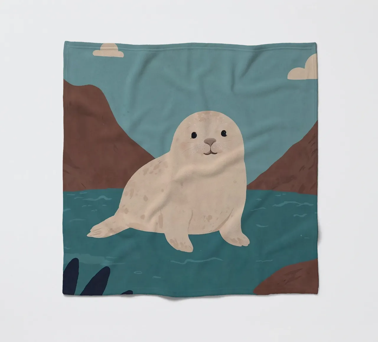 Una piccola foca amica coperta in pile da SnoopyAnimals