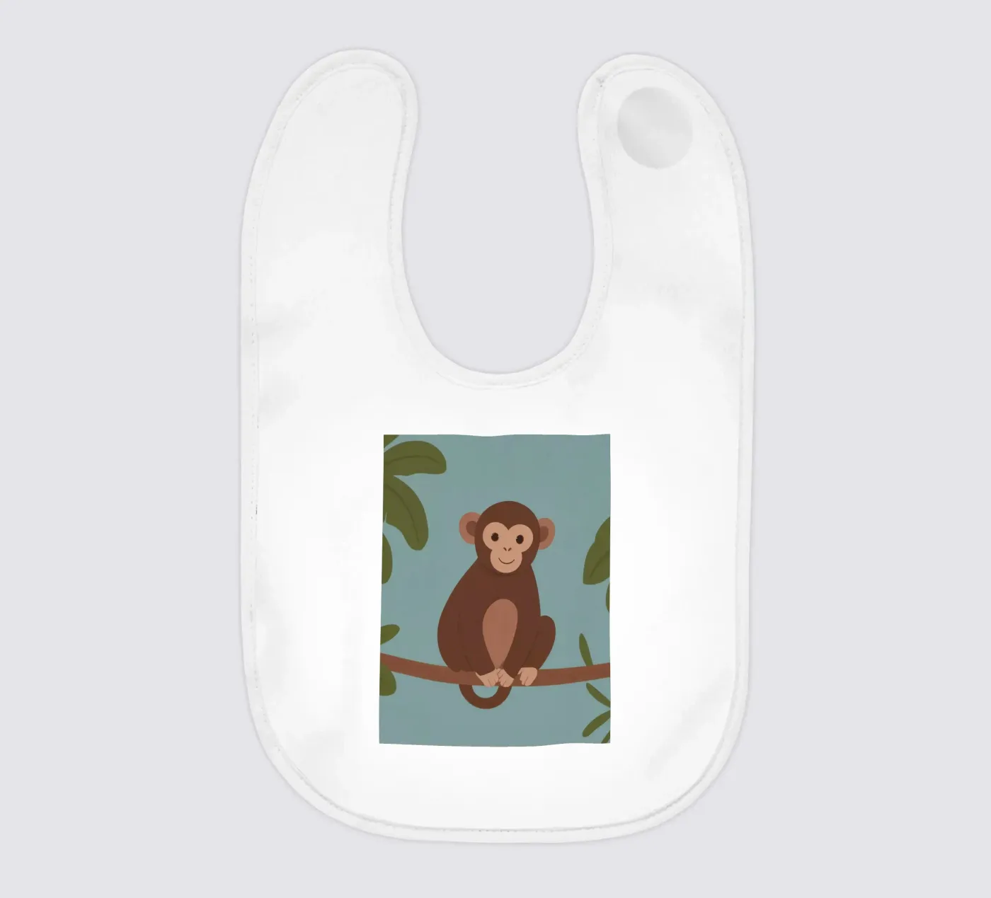 Friendly Monkey baby bib by SnoopyAnimals