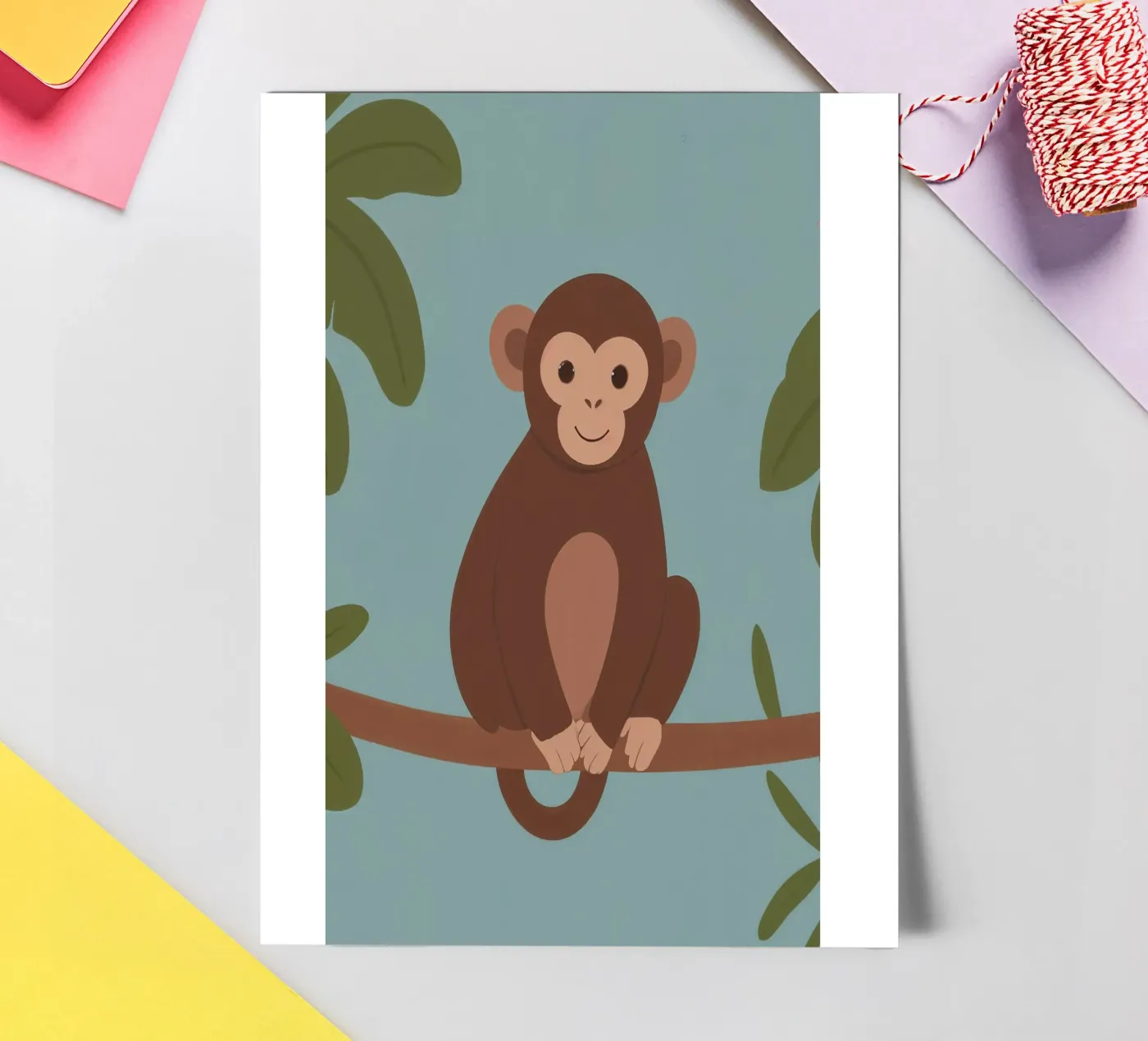 Friendly Monkey foglio adesivo da SnoopyAnimals