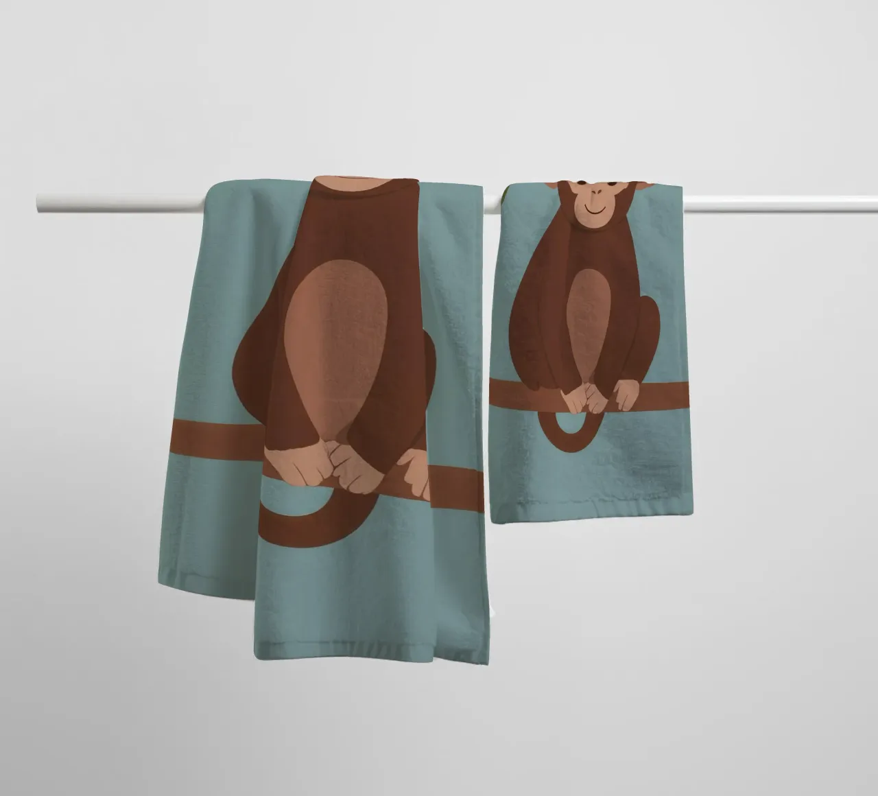 Friendly Monkey towel by SnoopyAnimals