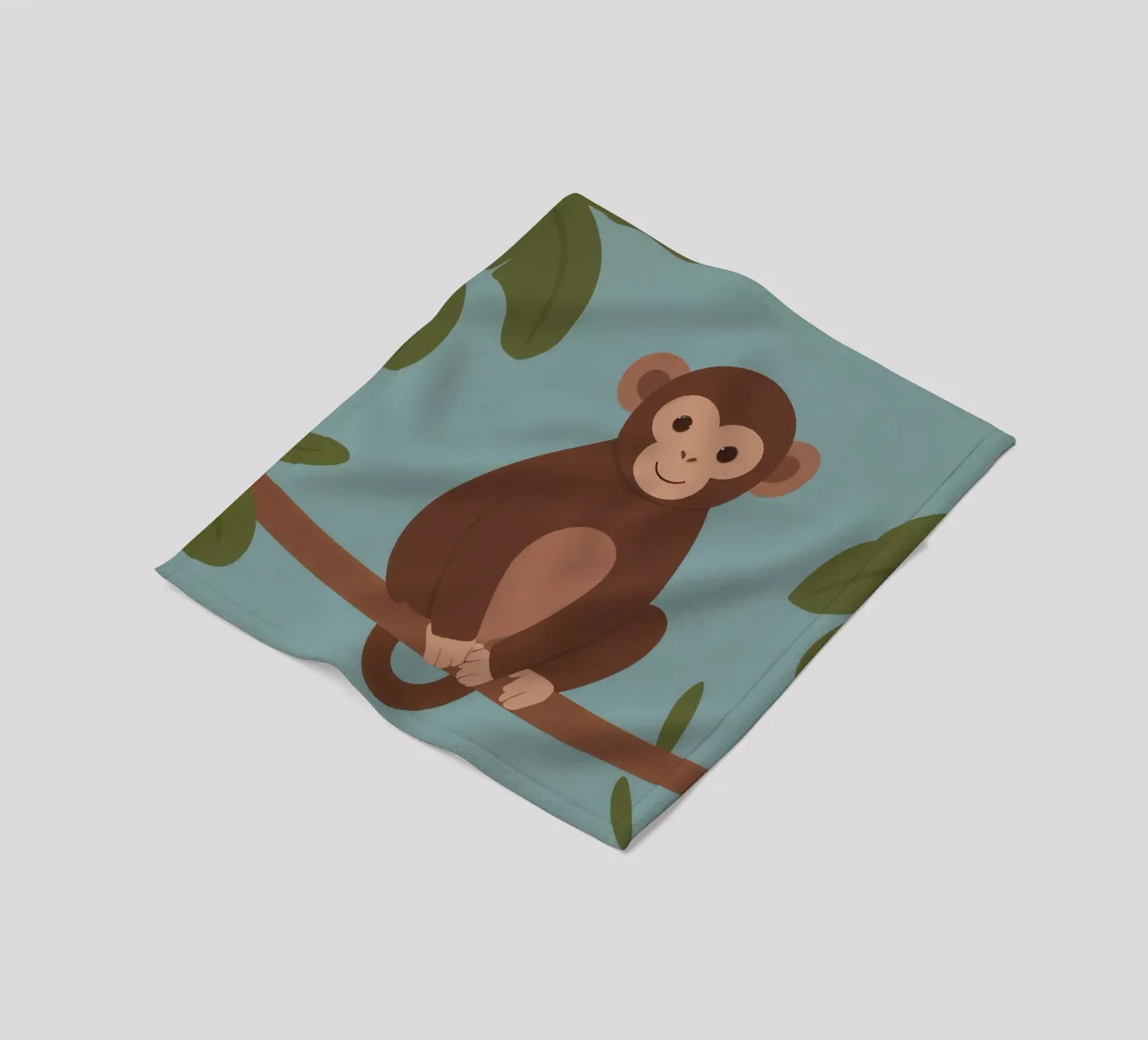 Friendly Monkey fleece blanket by SnoopyAnimals