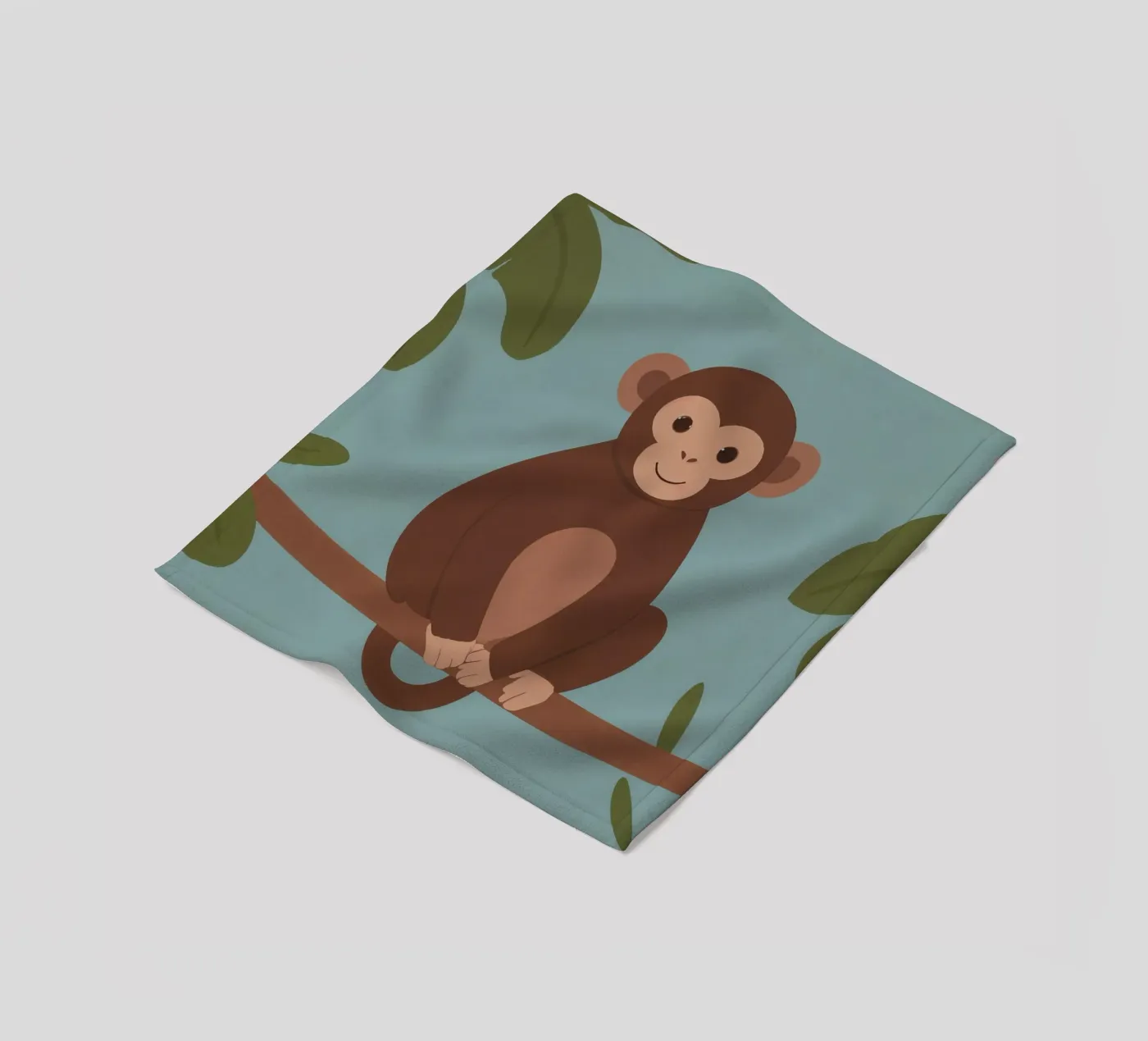 Friendly Monkey fleece blanket by SnoopyAnimals