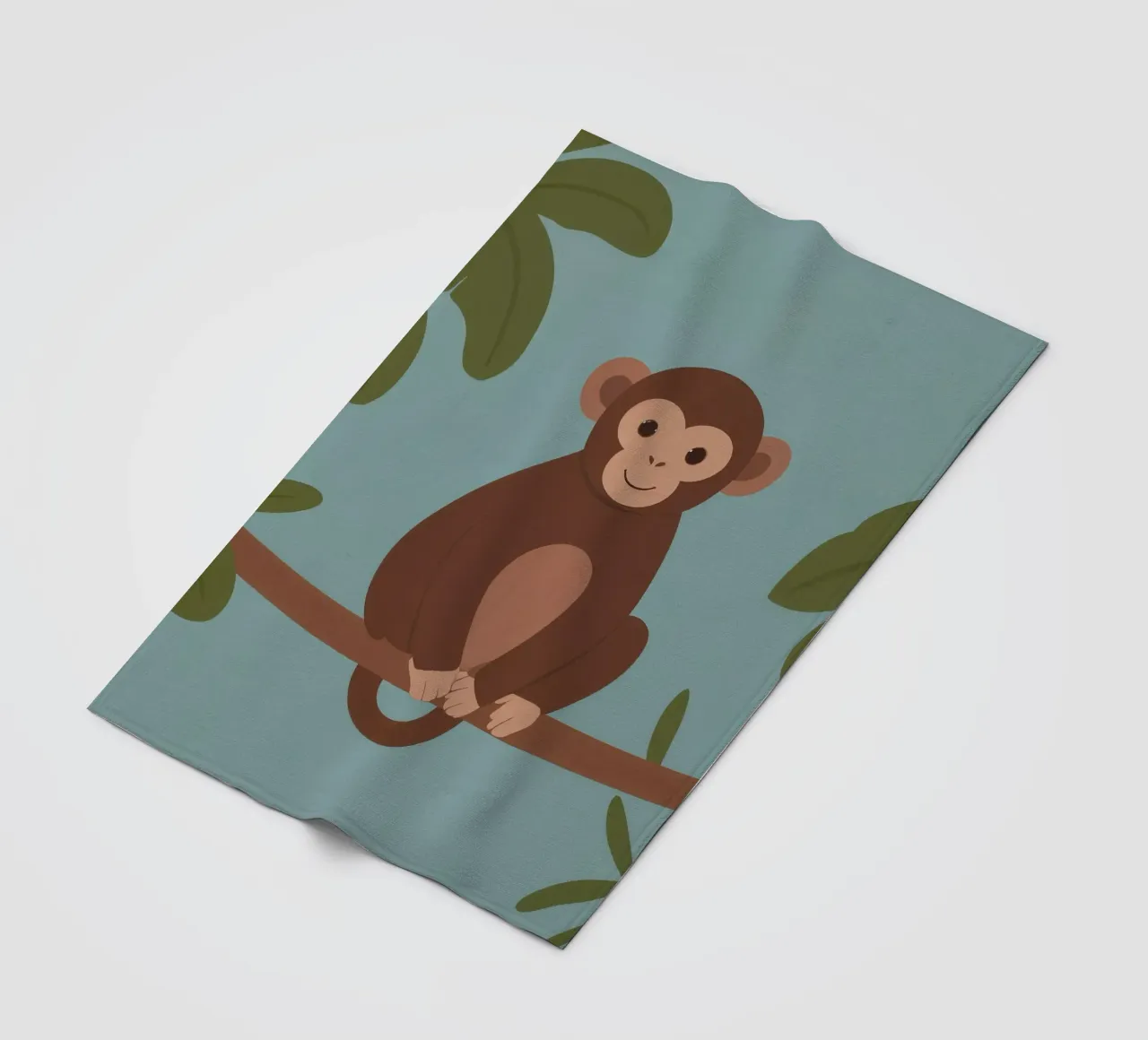 Friendly Monkey fleece blanket by SnoopyAnimals