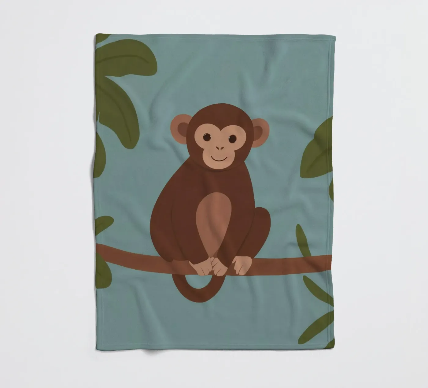 Friendly Monkey fleece blanket by SnoopyAnimals
