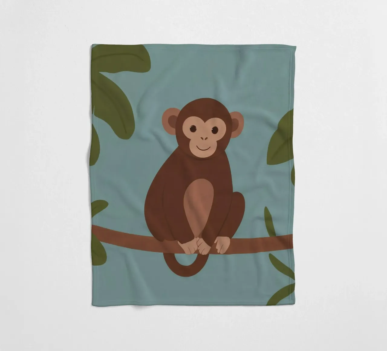 Friendly Monkey fleece blanket by SnoopyAnimals