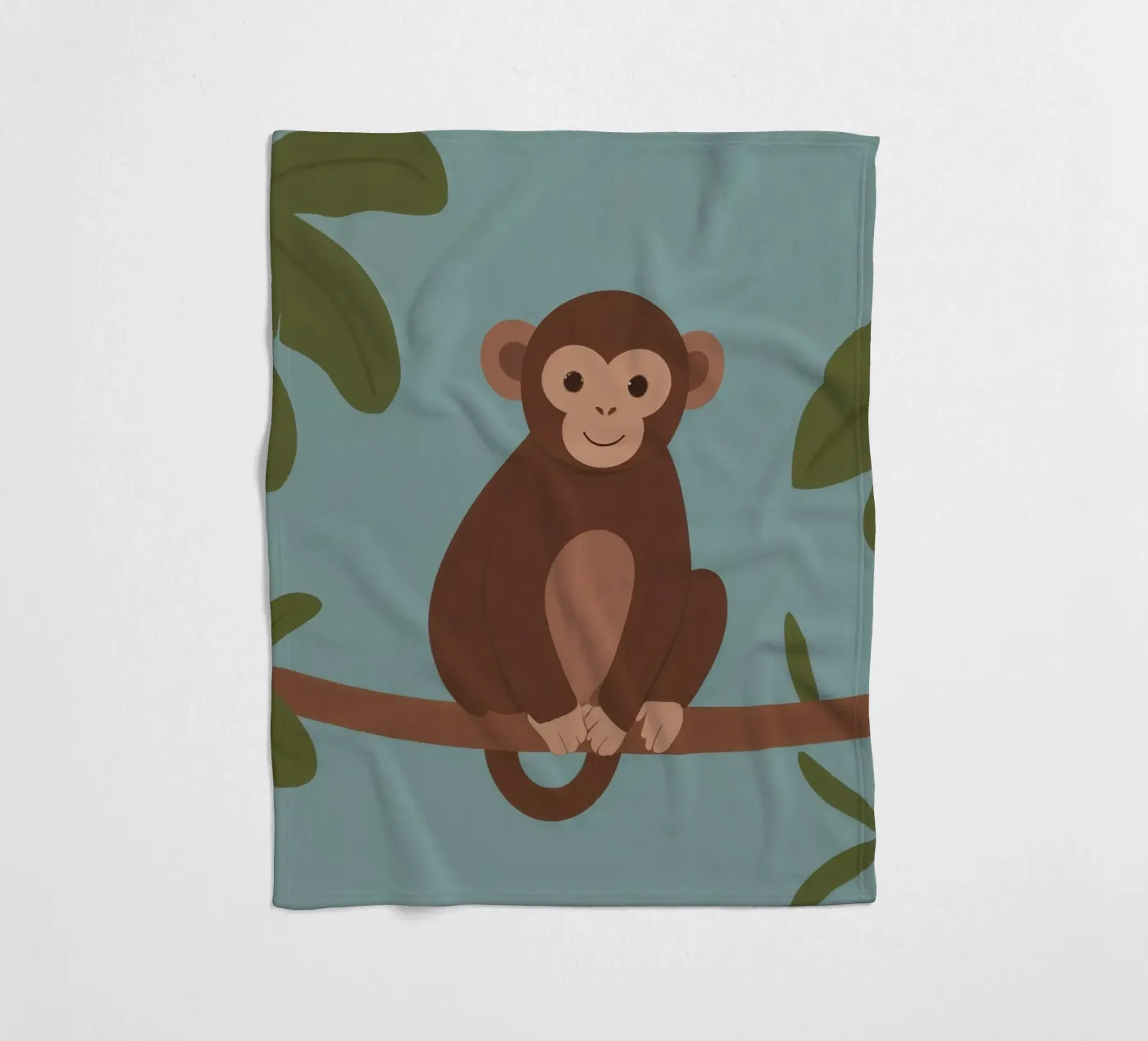 Friendly Monkey fleece blanket by SnoopyAnimals