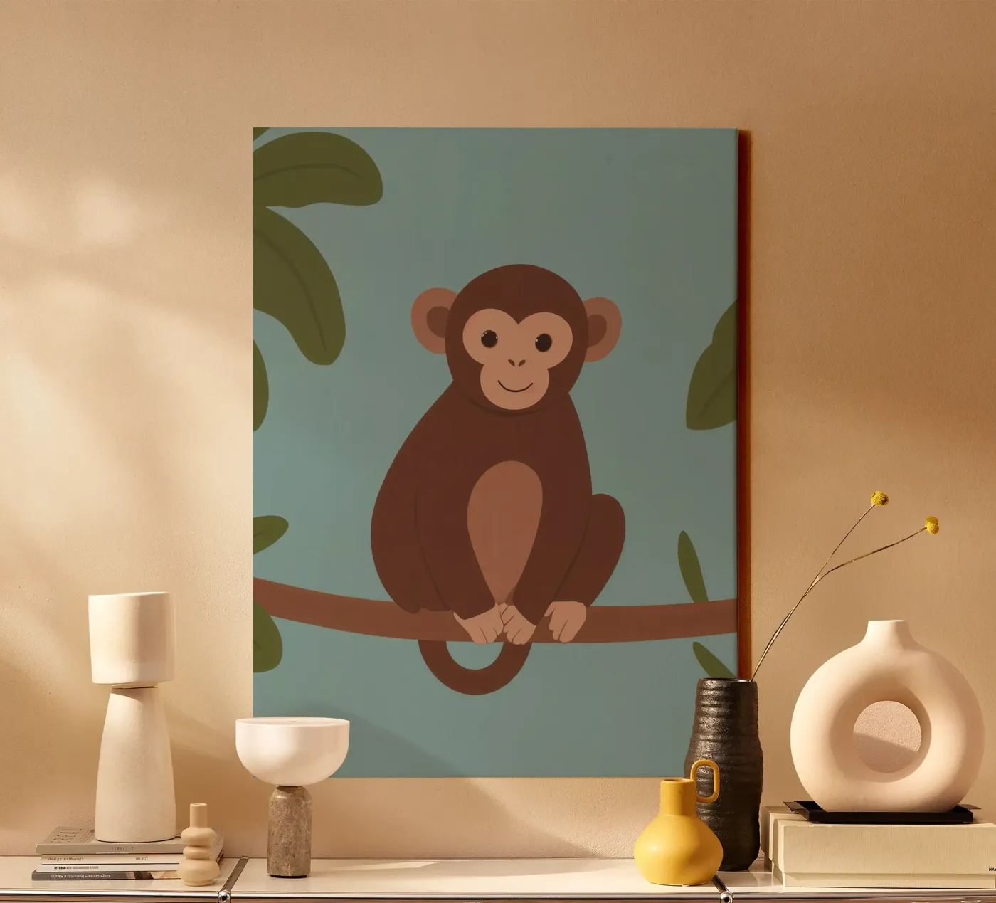 Friendly Monkey canvas by SnoopyAnimals