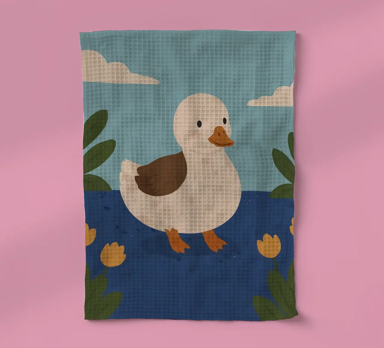 Friendly Ducky tea towel by SnoopyAnimals