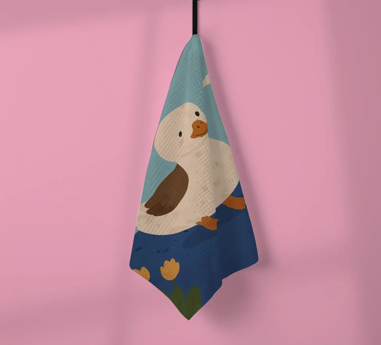 Friendly Ducky tea towel by SnoopyAnimals