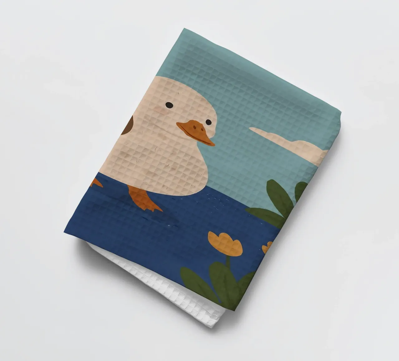 Friendly Ducky tea towel by SnoopyAnimals