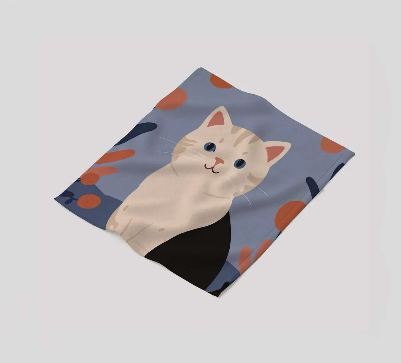 Friendly Kitty fleece blanket by SnoopyAnimals